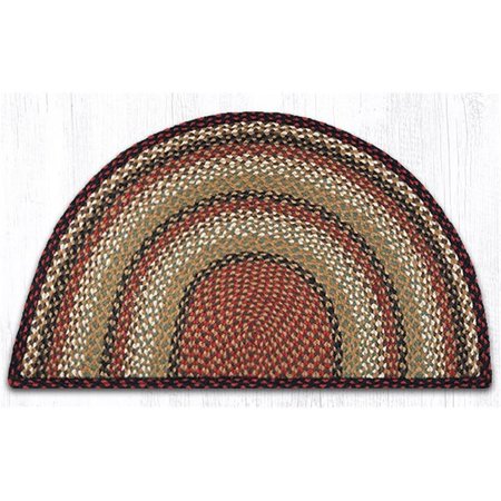 H2H 24 x 39 in. Jute Slice Large Rug Slice - Burgundy, Mustard & Ivory H22548697